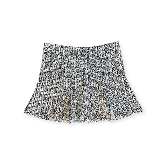 Banana Republic mini skirt black white size 4 small cotton blend - Picture 1 of 6